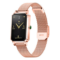 Montre Connectée Femme Rubicon, Bracelet en Maille Milanaise Rose Gold