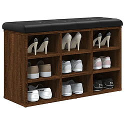 Acheter Maison Chic Banc à chaussures | Meuble de rangement à chaussures Meuble d'Entrée chêne marron 82x32x50 cm Bois d'ingénierie -MN11415