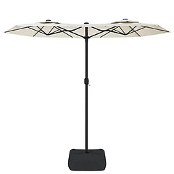 Acheter Maison Chic Parasol Jardin | Parasol à double tête avec LED blanc sable 316x240 cm - GKD96915