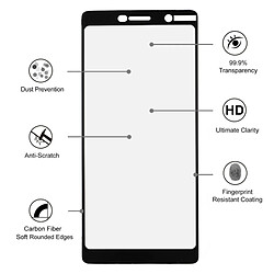 Avis Wewoo Verre trempé noir pour Nokia 7 0.3mm 9 H Surface Dureté 2.5D anti-déflagrant Plein écran Film