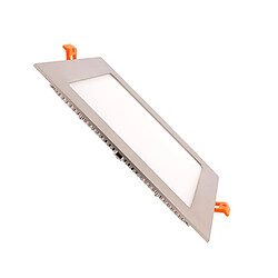 Ledkia Dalle LED 15W Carrée Extra-Plate Coupe 180x180mm Argentée Blanc chaud 3000K