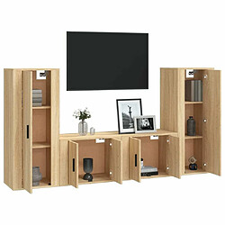 Avis Maison Chic Ensemble de meubles TV 4 pcs pour salon - Chêne sonoma Bois d'ingénierie -MN26385