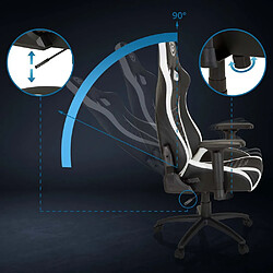 Avis Chaise de Gaming / Chaise de bureau GAMEBREAKER SX 04 Tissu / Similicuir noir / blanc hjh OFFICE