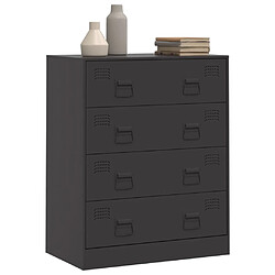 Avis vidaXL Buffet noir 67x39x83 cm acier