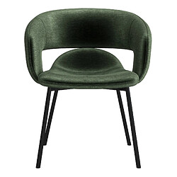 Acheter Moloo TRAVIS-Fauteuil de table en tissu Retro Sauge et métal noir