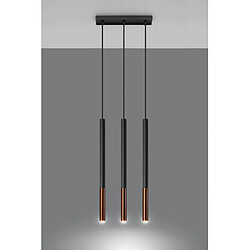 Avis Luminaire Center Suspension Mozaica Acier Noir,cuivre 3 ampoules 90cm