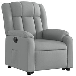 Avis vidaXL Fauteuil inclinable électrique gris clair tissu