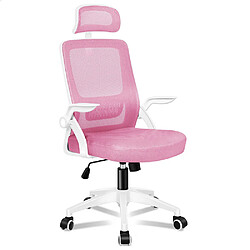 ALFORDSON Chaise de Bureau en Maille Siège Inclinable Ordinateur de Jeu Rose