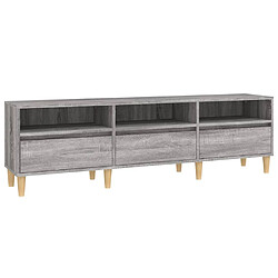 vidaXL Meuble TV Sonoma gris 150x30x44,5 cm bois d'ingénierie