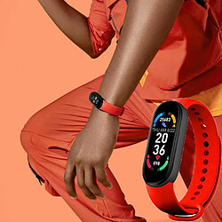 Bracelet intelligent iWear SM6 - Tracker d'activité IP67 avec fréquence cardiaque et tension artérielle / Social / Moniteur de sommeil Rouge