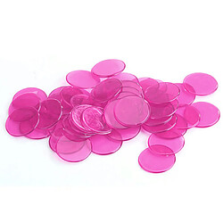 100pcs Plastique Violet Jetons De Bingo 3cm pas cher