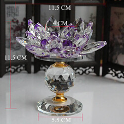 Acheter Cristal Lotus Fleur Bougeoir Photophore Titulaire Home Decor Rose et Violet