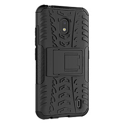 Wewoo Coque Rigide Pour Nokia 2.2 Tyre Texture TPU + Etui antichoc PC avec support Noir