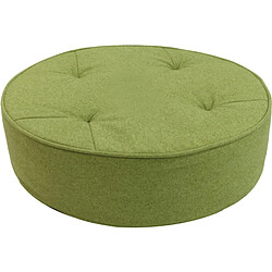 Jardindeco Pouf de sol en toile effet feutrine 4 points Vert. Pouf de sol en toile effet feutrine 4 points Vert