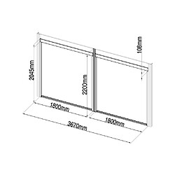 Acheter Vente-Unique Rideau rétractable pour pergola bioclimatique - L3,67 x H2,05 m - VIADANA