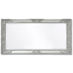 Maison Chic Miroir mural style baroque | Miroir Décoration pour Maison Salle de Bain 100x50 cm Argenté -GKD96687 pas cher