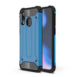 Wewoo Coque Renforcée Étui combiné TPU + PC pour Galaxy A40 bleu