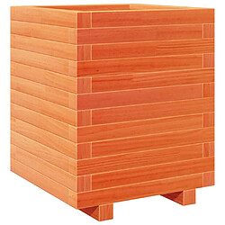 vidaXL Jardinière cire marron 40x40x49,5 cm bois de pin massif