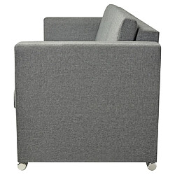 Maison Chic Canapé à 3 places,Canapé droit,Sofa de Salon,Banquette Tissu Gris clair -GKD368492 pas cher