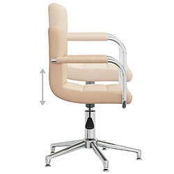 Acheter vidaXL Chaise pivotante de salle à manger Crème Tissu