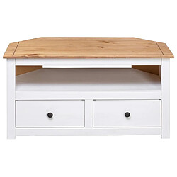 Maison Chic Meuble TV scandinave - Banc TV pour salon d'angle Blanc 93x49x49 cm Pin Assortiment Panama -MN69910 pas cher