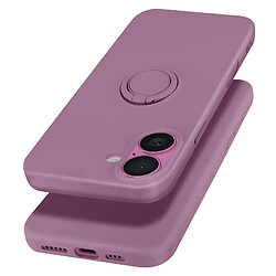 Avizar Coque pour iPhone 16 Bague Support Silicone Flexible Violet