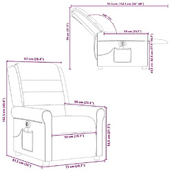 vidaXL Fauteuil de massage inclinable électrique Rouge bordeaux Tissu pas cher