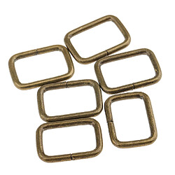 Avis 20 Pièces En Métal Connecteur à Boucle Carrée Pour Bricolage Sac Artisanat 20x12x2.8mm Bronze