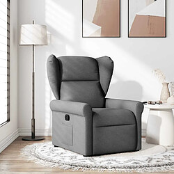 vidaXL Fauteuil inclinable Gris foncé Tissu