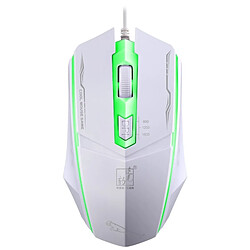 Wewoo Souris 199 USB 1600DPI de jeu optique filaire réglable avec rétro-éclairage LEDLongueur 1,3 m Blanc