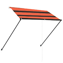 Acheter Maison Chic Store banne | Auvent rétractable de porte | Marquise Brise-soleil avec LED 250x150 cm Orange et marron -GKD39087