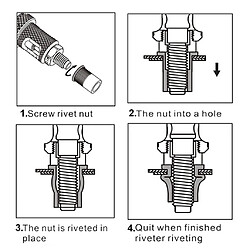 Avis 2pcs Rivet écrou Pistolet Mandrin Nez Pièce Riveteur Pointe Pièce De Rechange Outils à Main