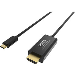 Vision TC-2MUSBCHDMI-BL 2 m USB Type-C HDMI Type A (Standard) Noir