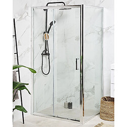 Beliani Cabine de douche 80 x 100 x 185 cm Argenté YORO II