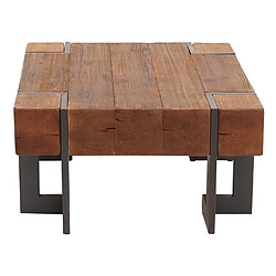 Avis Mendler Table basse HWC-A15, table de salon, bois de sapin rustique massif ~ brun 70x70cm