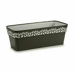 Jardinière auto-arrosante Stefanplast Cloe Anthracite Plastique 49,5 x 17 x 19 cm (12 Unités)