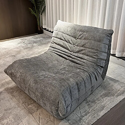 SoftEva Canapé pour une personne - Gris - sans assemblage, double mousse, Design ergonomique, toucher doux