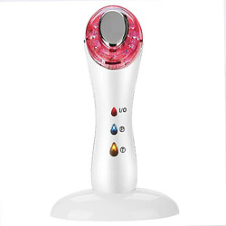 Chrono Appareil de beauté de massage de thérapie de photon pour éliminer les rides de la cellulite grasse à ultrasons appareil de cavitation de micro-courant raffermissant de levage du visage(Blanc)