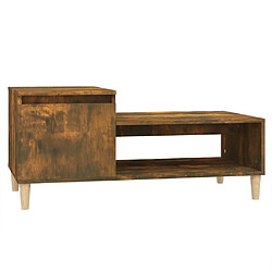 Maison Chic Table basse,Table Console Table d'appoint, Table pour salon Chêne fumé 100x50x45 cm Bois d'ingénierie -MN29683