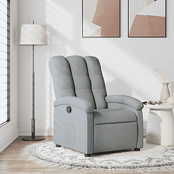 Maison Chic Fauteuil inclinable,Fauteuil luxe de relaxation Gris clair Tissu -MN38005