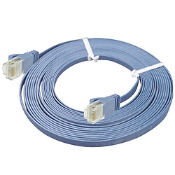 Wewoo Câble LAN réseau Ethernet plat bleu CAT6 extra-plat, longueur: 50 m