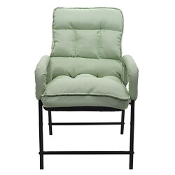 Avis Decoshop26 Chaise rembourrée fonction inclinable en métal et tissu vert menthe 04_0006339