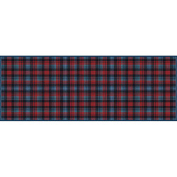 Alter Chemin de cuisine, 100% Made in Italy, Tapis antitache avec impression numérique, Chemin de table antidérapant et lavable, Modèle Tartan - Damaris, 140x52 cm