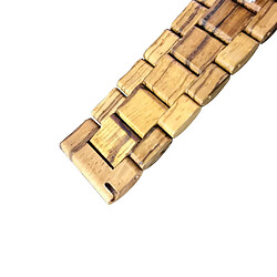 bracelet en bois papillon serrure montre bracelet pour samsung huami 22mm brun clair pas cher