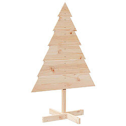 vidaXL Arbre de Noël en bois pour décoration 110 cm bois massif