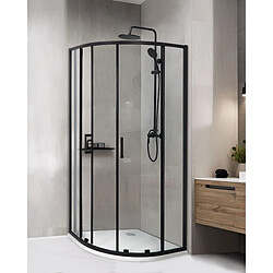 Beliani Cabine de douche JUKATAN 90 x 90 x 185 cm Noir