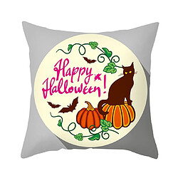 Avis P112 4PCS 45 * 45cm Halloween Pumpkin motif Taie d'oreiller Maison de vacances Accueil Taie d'oreiller Sofa Coussin Coussin