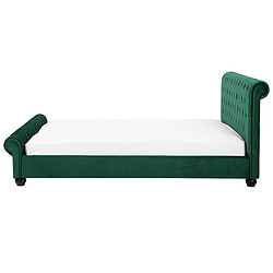 Acheter Beliani Lit double en velours vert 160 x 200 cm AVALLON