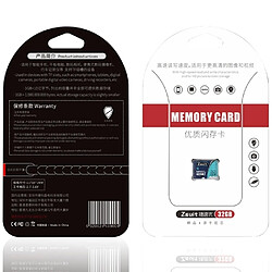 Wewoo Carte Micro SD Zsuit 32Go High Speed Class10 Argent Gris TF SD Mémoire pas cher