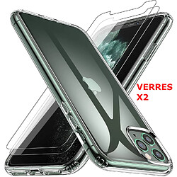 Coque Silicone Transparente Pour iPhone 11 + 2 Verres Trempe - Little Boutik®